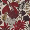 Nordisk Textil Gardintyger Mönstrade|Jakarta röd – gradintyg och tropiskt mönster