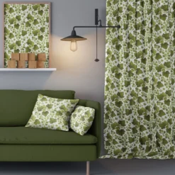 Arvidssons textil Mönstrade Kuddfodral|Johannes grön kuddfodral