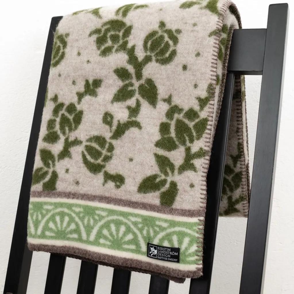 Kerstin Landström Design Ullfiltar|Jugend grön ullfilt 130x180cm -