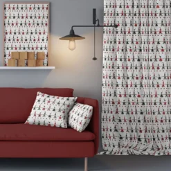 Arvidssons textil Gardintyger Mönstrade|Arvidssons Textil|Juldans vit tyg