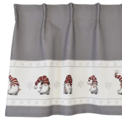 Arvidssons textil Gardinkappor Mönstrade|Julgardiner|Julian co bård grå gardinkappa metervara