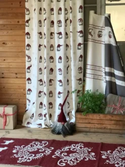 Arvidssons textil Gardintyger Mönstrade|Arvidssons Textil|Julian och co bård grå tyg