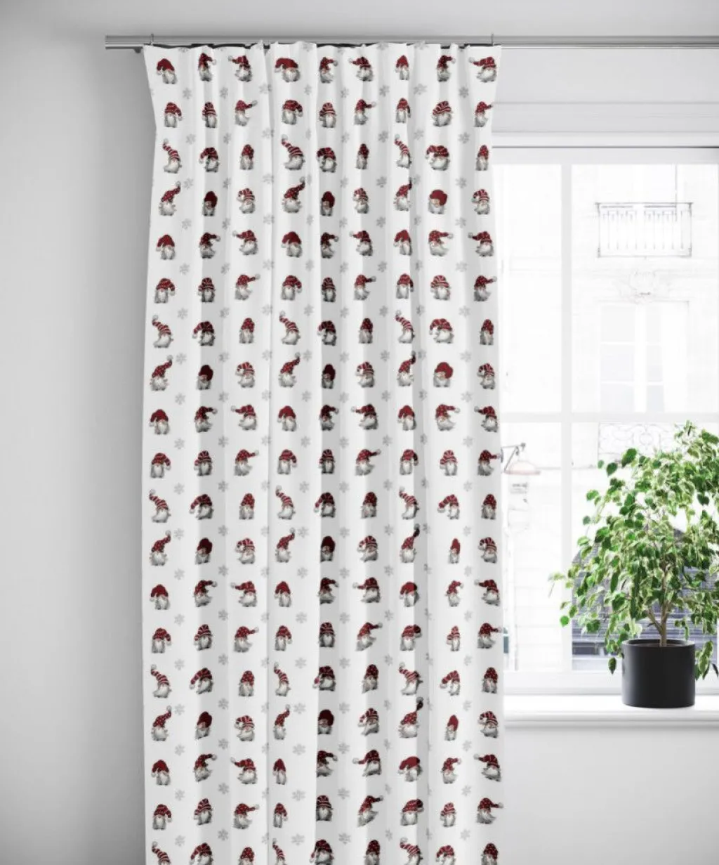 Arvidssons textil Gardiner Mönstrade|Julgardiner|Julian vit gardiner