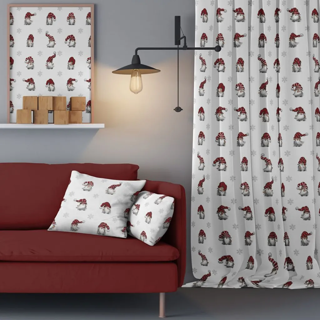 Arvidssons textil Gardiner Mönstrade|Julgardiner|Julian vit gardiner