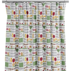 Arvidssons textil Gardiner Mönstrade|Julgardiner|Julköket gardiner