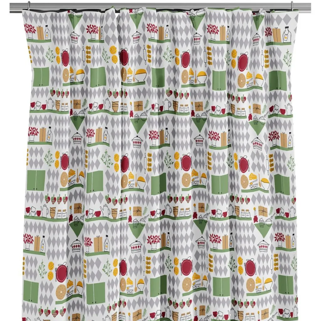 Arvidssons textil Gardiner Mönstrade|Julgardiner|Julköket gardiner