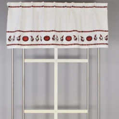 Arvidssons textil Gardinkappor Mönstrade|Julgardiner|Juläpple bård gardinkappa metervara