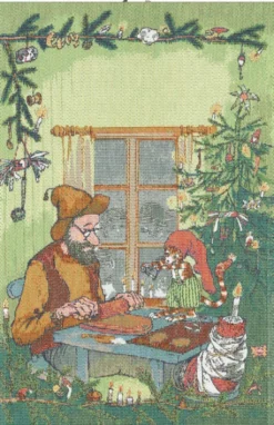 Ekelund Kökshandduk|Jul I Köket|Julpyssel kökshandduk 40X60 - s Linneväveri