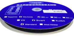 Kardborreband|Kardborreband mjuk svart 20mm - 25m rulle