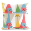 Arvidssons textil Mönstrade Kuddfodral|Kitty multi kuddfodral med retro katter