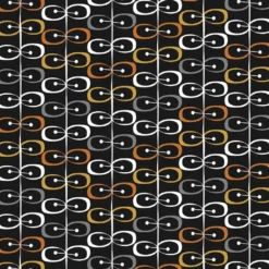 Arvidssons textil Gardintyger Mönstrade|Arvidssons Textil|Kiwi svart tyg
