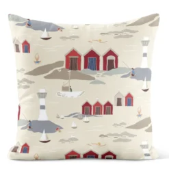 Arvidssons textil Mönstrade Kuddfodral|Kust beige kuddfodral