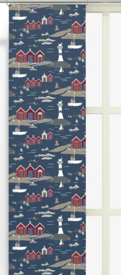 Arvidssons textil Panelgardiner|Kust blå panelgardiner
