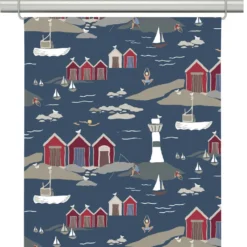 Arvidssons textil Panelgardiner|Kust blå panelgardiner
