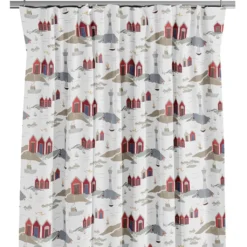 Arvidssons textil Gardiner Mönstrade|Kust offwhite gardiner