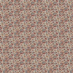 Arvidssons textil Gardintyger Mönstrade|Arvidssons Textil|Leksand Mini culla röd tyg med linnefärgad botten