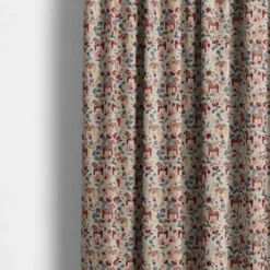 Arvidssons textil Gardintyger Mönstrade|Arvidssons Textil|Leksand Mini culla röd tyg med linnefärgad botten