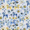 Arvidssons textil Gardintyger Mönstrade|Arvidssons Textil|Leksand mini Sverige tyg med traditionellt dalahästtryck