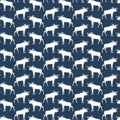 Arvidssons textil Gardintyger Mönstrade|Arvidssons Textil|Älg mörkblå tyg