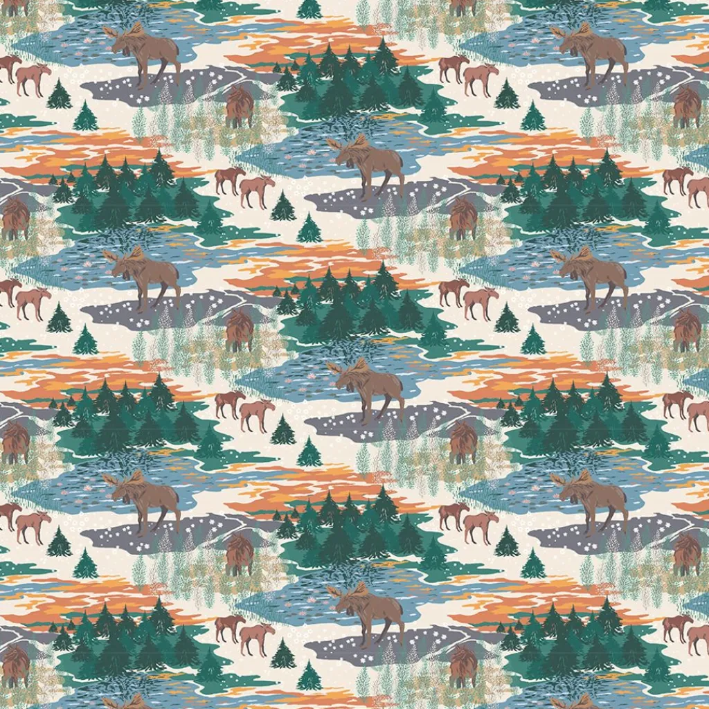 Arvidssons textil Bordsduk|Älgrike beige/grön - bordsduk