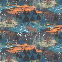 Arvidssons textil Förkläden|Älgrike brun-orange förkläde med ficka