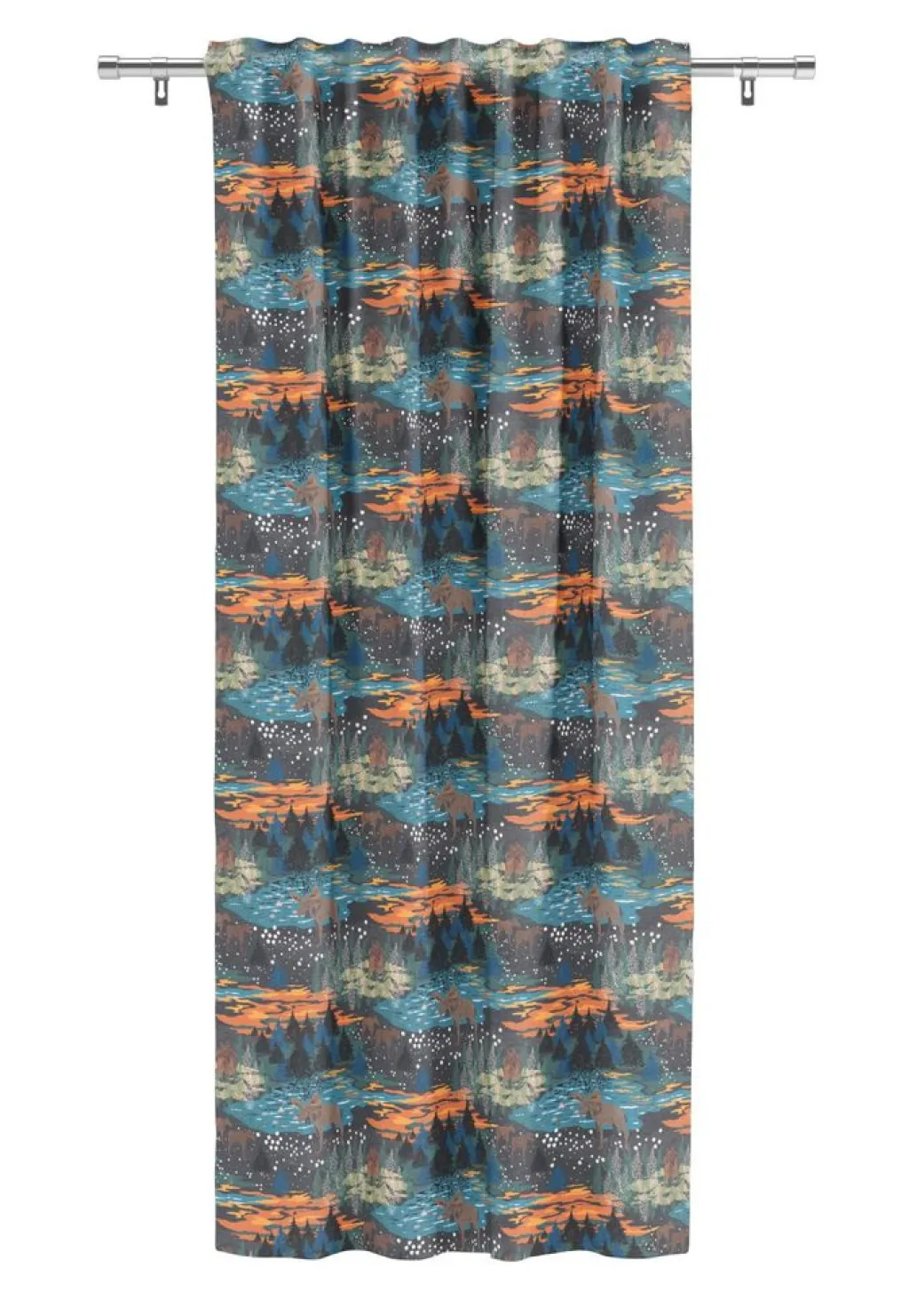 Arvidssons textil Gardiner Mönstrade|Älgrike brun/orange - gardiner