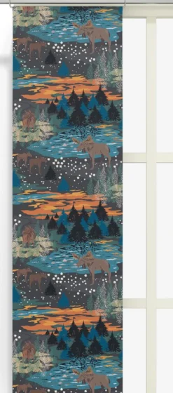 Arvidssons textil Panelgardiner|Älgrike brun/orange - panelgardiner