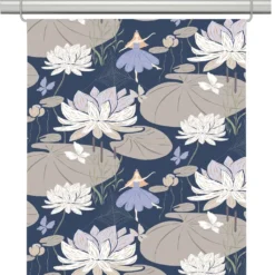 Arvidssons textil Panelgardiner|Lily blå-beige panelgardiner