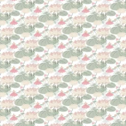 Arvidssons textil Gardintyger Mönstrade|Arvidssons Textil|Lily rosa-grön tyg
