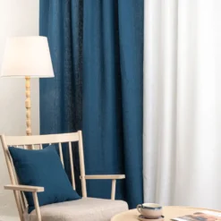 Nordisk Textil Linnetyger|Linnegardiner|Linnegardiner Verone Blå