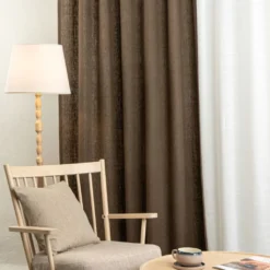 Nordisk Textil Linnetyger|Linnegardiner|Linnegardiner Verone Brun
