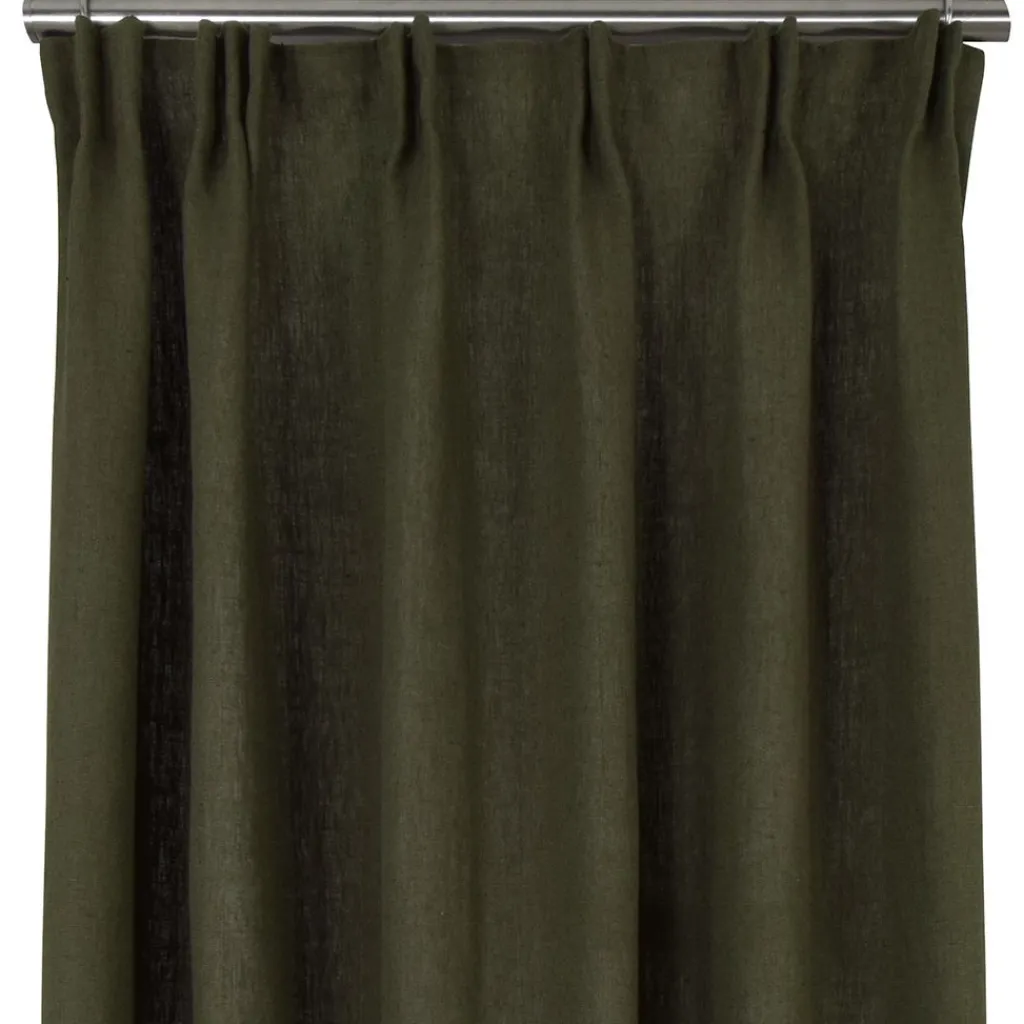 Nordisk Textil Linnetyger|Linnegardiner|Linnegardiner Verone Grön