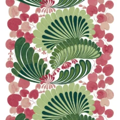 Arvidssons textil Arvidssons Textil|Lisette grön-rosa tyg