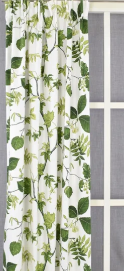 Arvidssons textil Gardiner Mönstrade|Liv grön gardiner