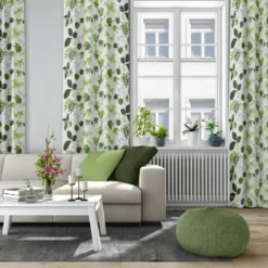 Arvidssons textil Arvidssons Textil|Gardintyger Mönstrade|Liv grön tyg
