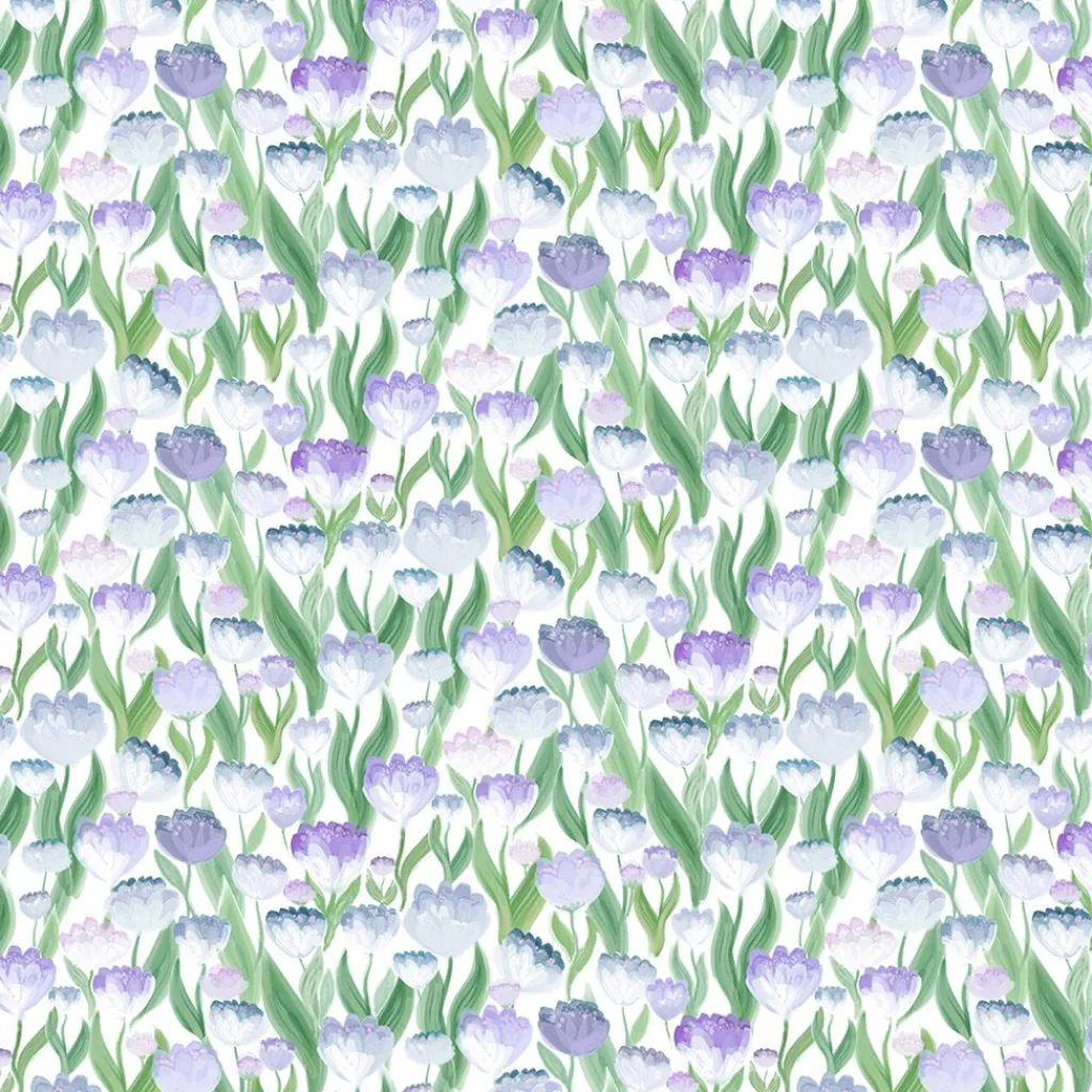 Arvidssons textil Gardintyger Mönstrade|Arvidssons Textil|Ljuvligt blå – blommigt tyg i mjuka blå och lila toner