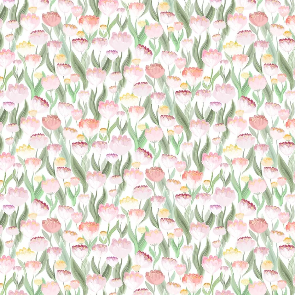 Arvidssons textil Gardintyger Mönstrade|Arvidssons Textil|Ljuvligt rosa – blommigt tyg i mjuka rosa och gula toner