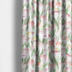 Arvidssons textil Gardintyger Mönstrade|Arvidssons Textil|Ljuvligt rosa – blommigt tyg i mjuka rosa och gula toner
