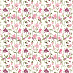 Arvidssons textil Gardintyger Mönstrade|Arvidssons Textil|Luktärt rosa – blommigt tyg med klättrande luktärter