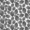 Arvidssons textil Gardintyger Mönstrade|Arvidssons Textil|Lyckans blad vit-svart tyg