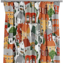 Arvidssons textil Gardintyger Mönstrade|Arvidssons Textil|Lyckeby blommar röd-gul tyg
