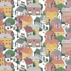 Arvidssons textil Gardintyger Mönstrade|Arvidssons Textil|Lyckeby blommar rosa tyg
