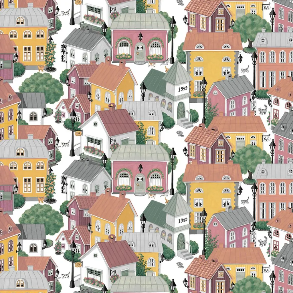 Arvidssons textil Gardintyger Mönstrade|Arvidssons Textil|Lyckeby blommar rosa tyg