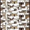 Arvidssons textil Gardintyger Mönstrade|Arvidssons Textil|Lyckeby brun tyg