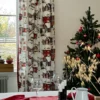 Arvidssons textil Gardiner Mönstrade|Julgardiner|Lyckeby röd gardiner