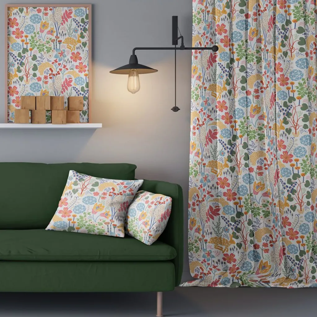 Arvidssons textil Gardintyger Mönstrade|Arvidssons Textil|Lyckeflykt multi tyg