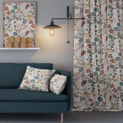 Arvidssons textil Gardiner Mönstrade|Lyckeflykt offwhite gardiner