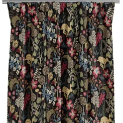 Arvidssons textil Gardiner Mönstrade|Lyckeflykt röd-brun gardiner