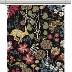 Arvidssons textil Panelgardiner|Lyckeflykt röd-brun panelgardiner