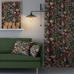 Arvidssons textil Gardintyger Mönstrade|Arvidssons Textil|Lyckeflykt röd-brun tyg